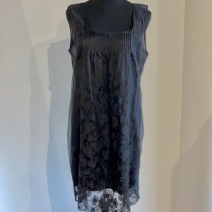 Elie Tahari Black Mesh Floral Print